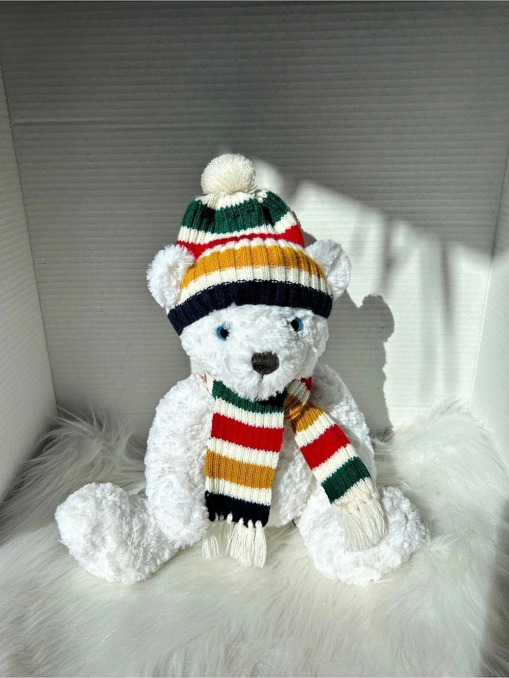 Hudson's Bay Company Striped Holiday Bear Plush - Picture 2 of 6